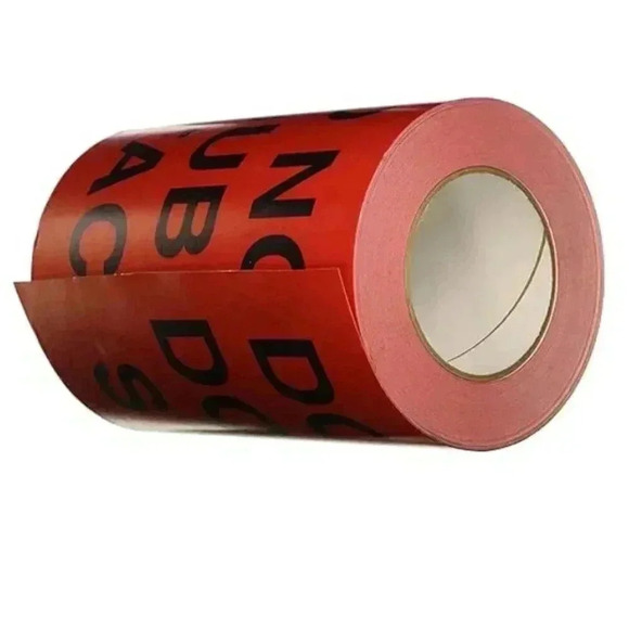 TapeCase Shipping Packing Labels "Do Not Double Stack", Red/Black - 50 per pack - Picture 1 of 1